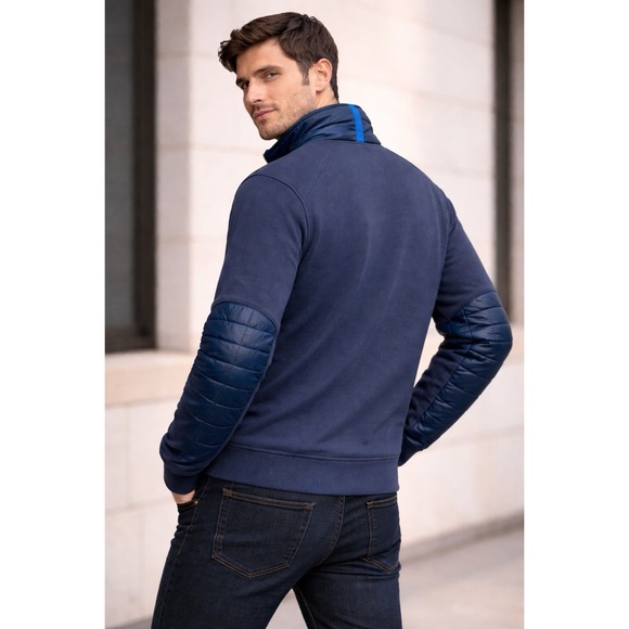 lululemon athletica Other - LULULEMON Jacket Men's XXL Blue Full Zip Puff Collar Elbow Performance M41465